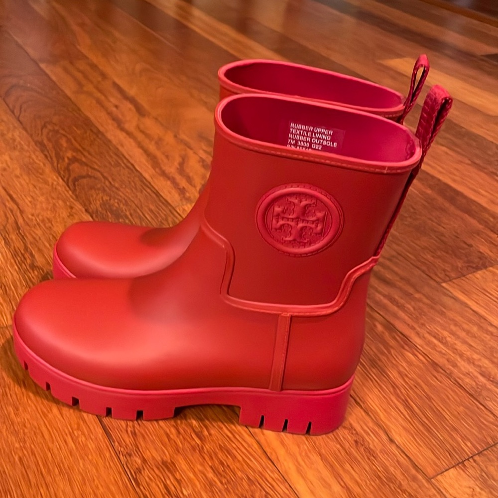 Tory Burch rain boots NEW